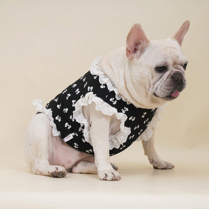 Dog Black and White Bowtie Dress