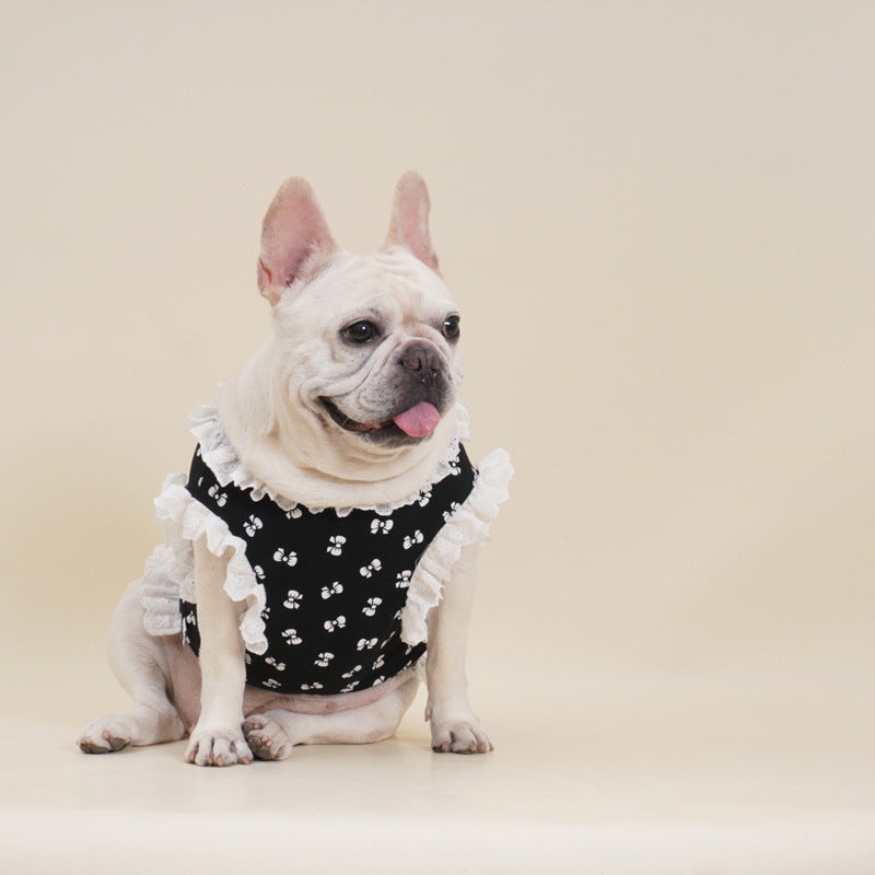Dog Black and White Bowtie Dress