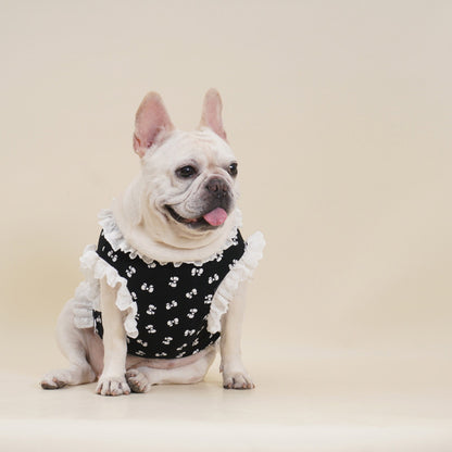 Dog Black and White Bowtie Dress
