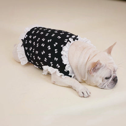 Dog Black and White Bowtie Dress