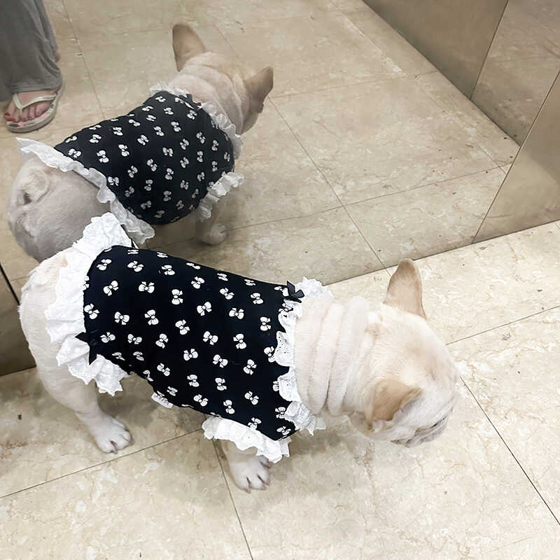 Dog Black and White Bowtie Dress