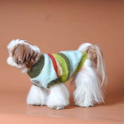 Green Stripe Sweater bluestripedsweaterformediumlargedogs_2