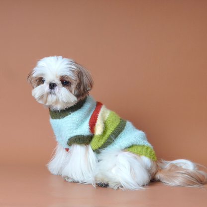 Green Stripe Sweater bluestripedsweaterformediumlargedogs_3
