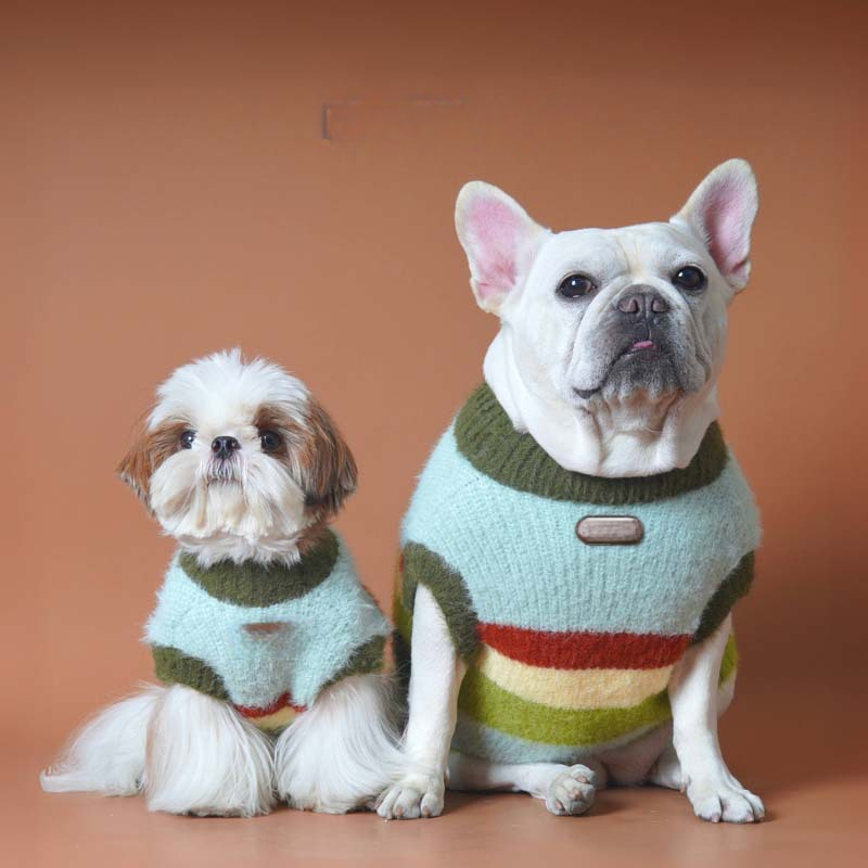 Green Stripe Sweater bluestripedsweaterformediumlargedogs_4