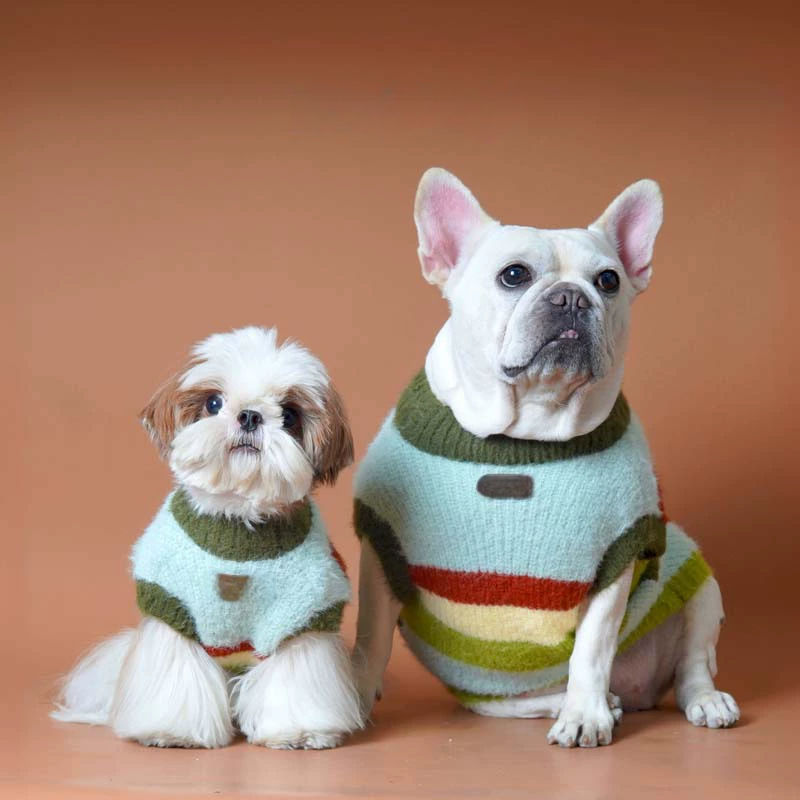 Green Stripe Sweater bluestripedsweaterformediumlargedogs_5