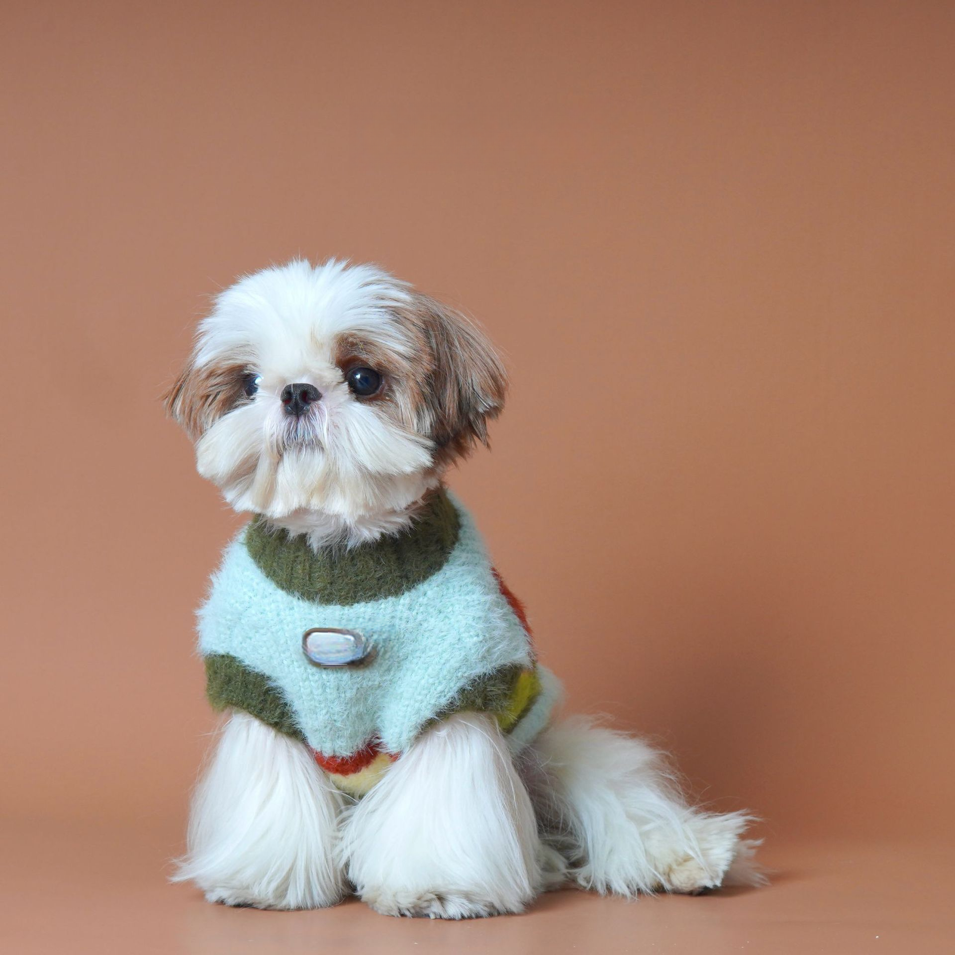 Green Stripe Sweater bluestripedsweaterformediumlargedogs_6