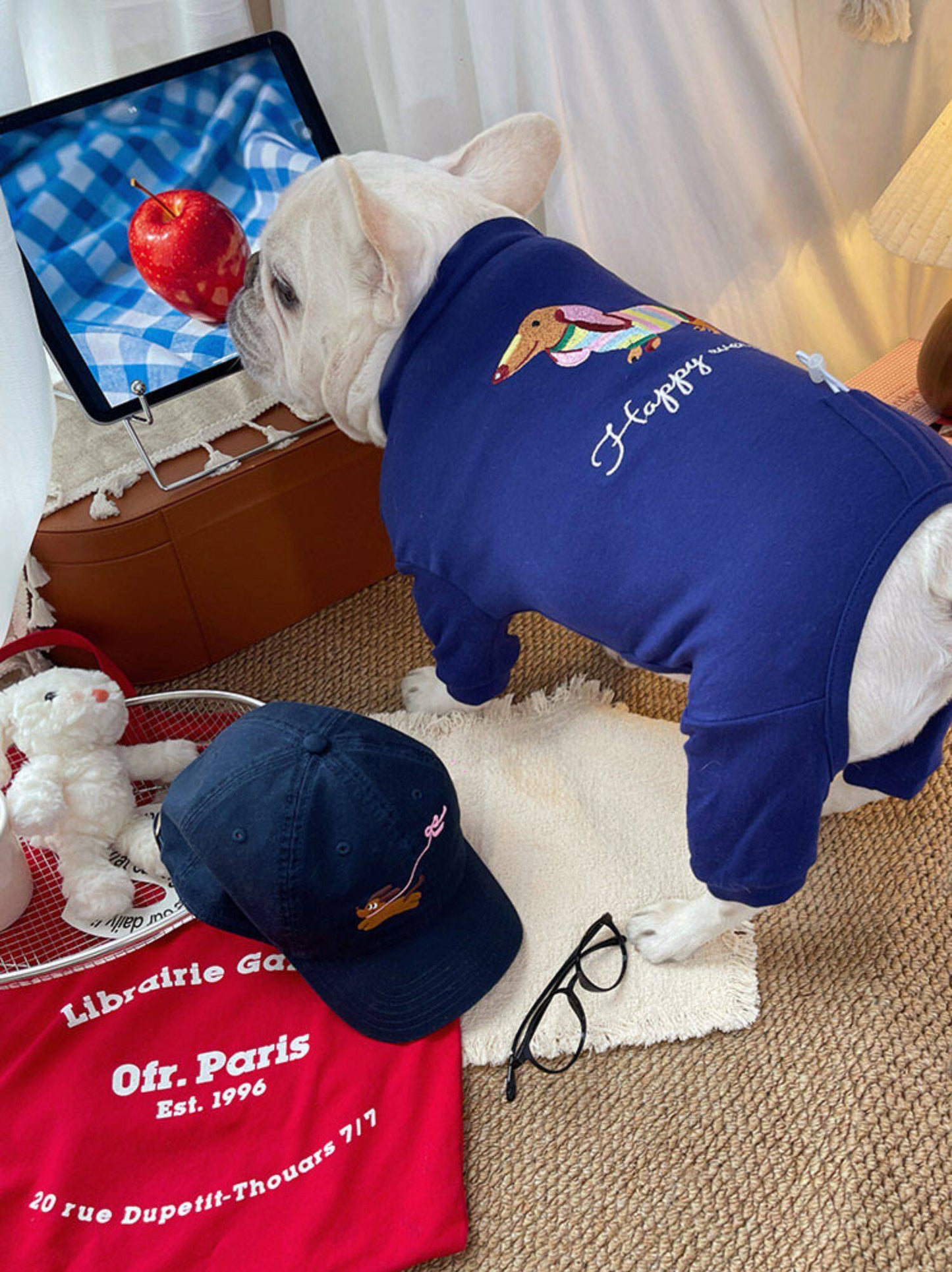 Dog Dachshund Pajamas cutedacshundpatterndogonesiejumpsuitforfrenchbulldogs_8