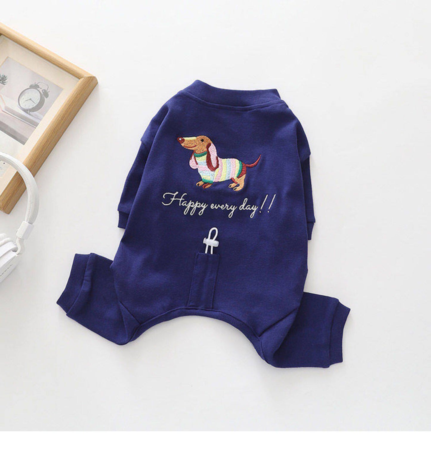 Dog Dachshund Pajamas cutedacshundpatterndogonesiejumpsuitforfrenchbulldogs_9