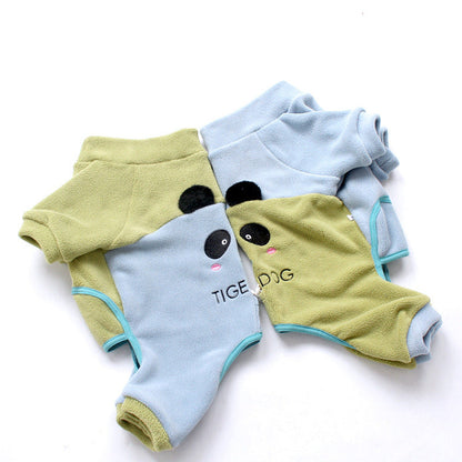 Panda PJs cutegreenpandajumpsuitpajamasformediumdogsbyFrenchiely_11