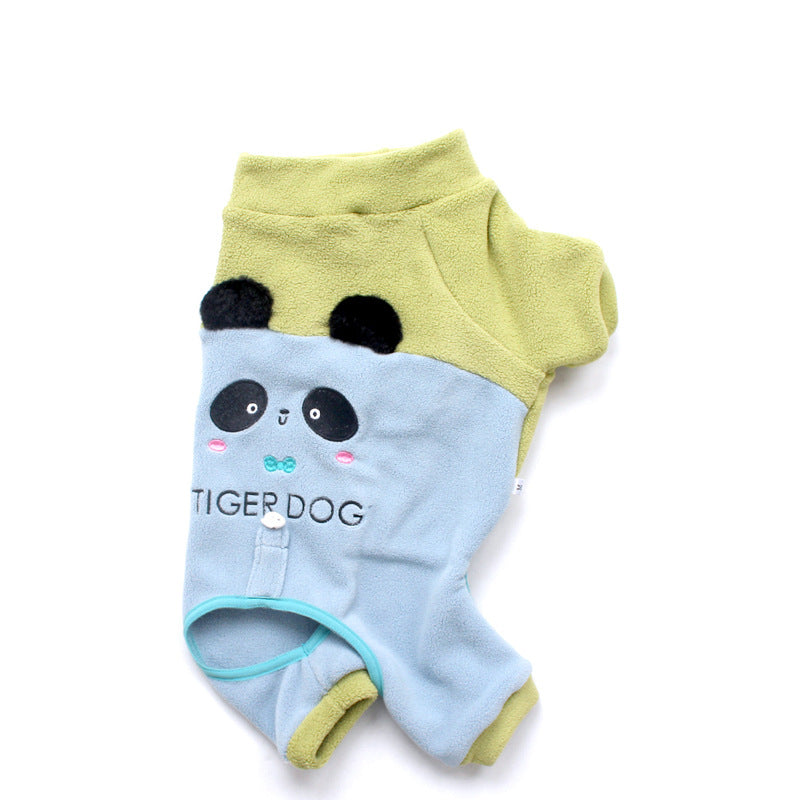 Panda PJs Blue cutegreenpandajumpsuitpajamasformediumdogsbyFrenchiely_13