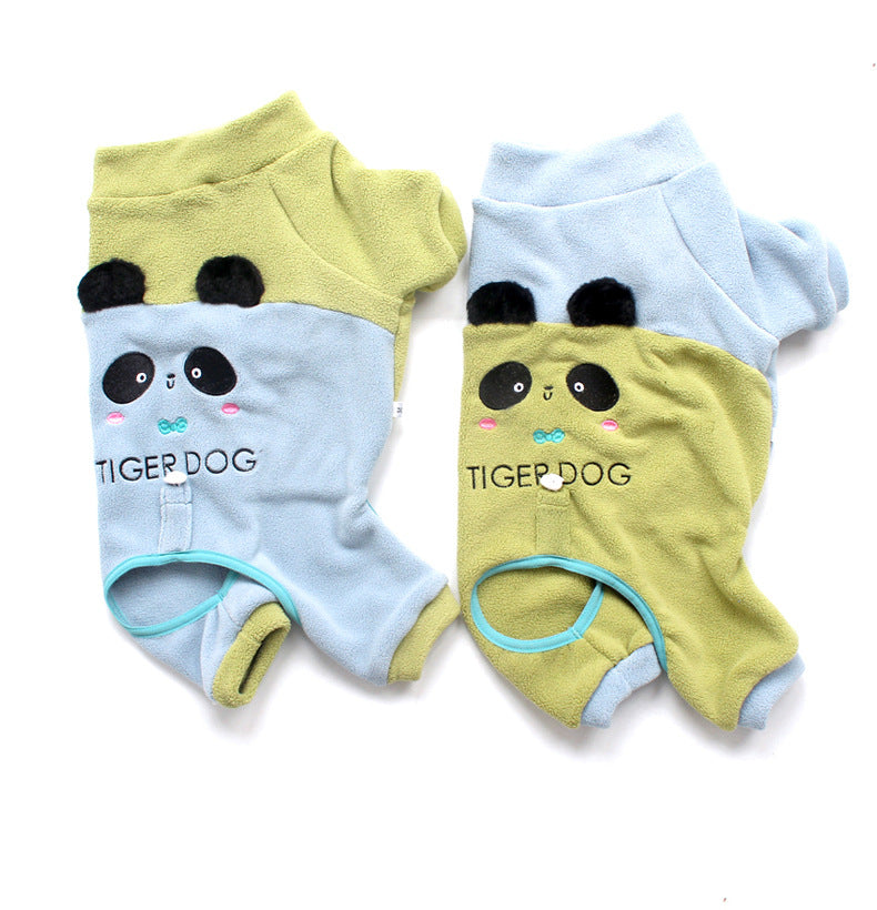 Panda PJs cutegreenpandajumpsuitpajamasformediumdogsbyFrenchiely_14