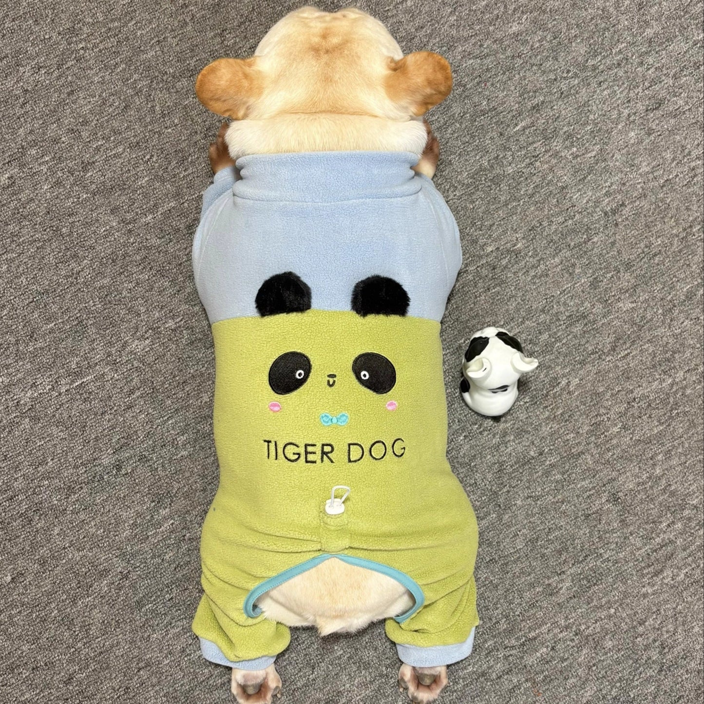 Panda PJs cutegreenpandajumpsuitpajamasformediumdogsbyFrenchiely_4