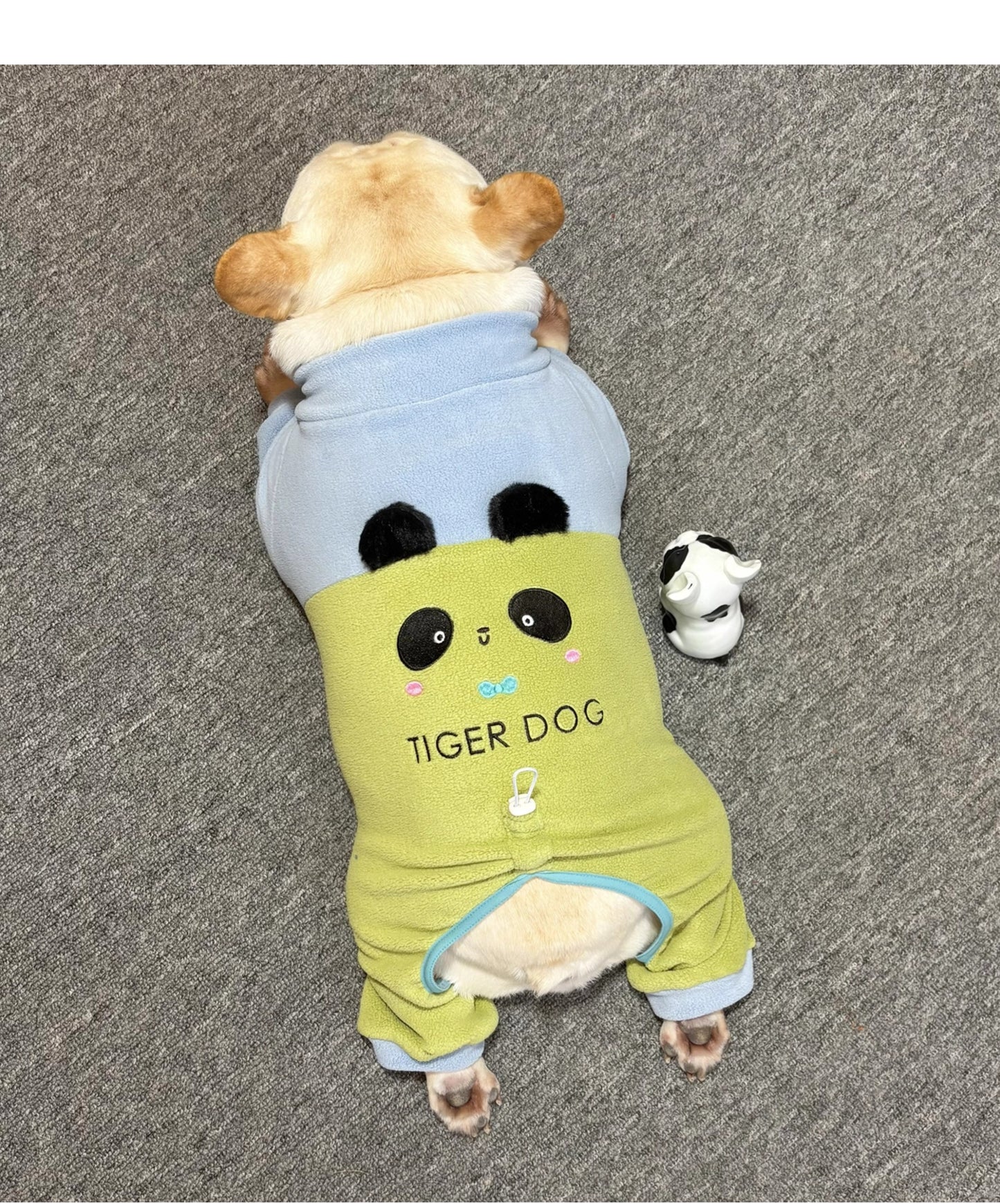 Panda PJs cutegreenpandajumpsuitpajamasformediumdogsbyFrenchiely_6