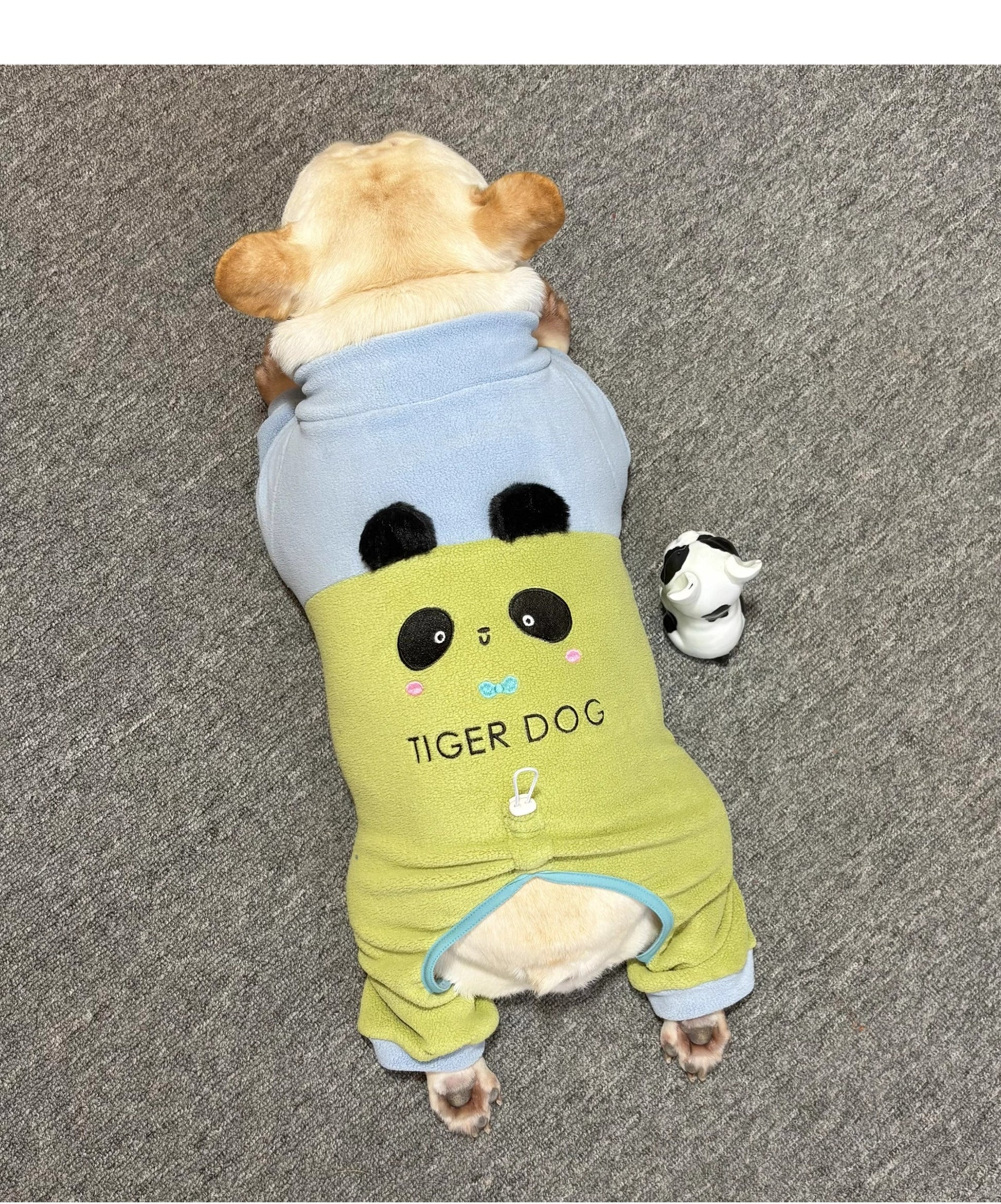 Panda PJs cutegreenpandajumpsuitpajamasformediumdogsbyFrenchiely_6