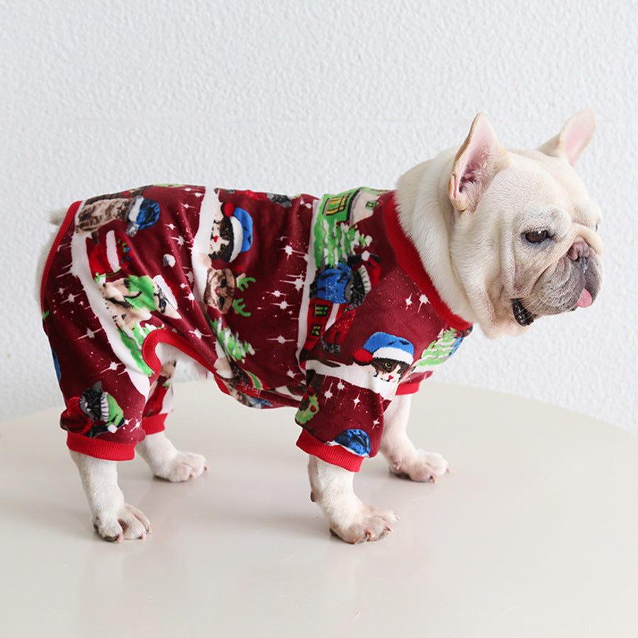 Dog Christmas Onesie PJs dogChristmasonesiejumpsuitformediumdogbreeds_1