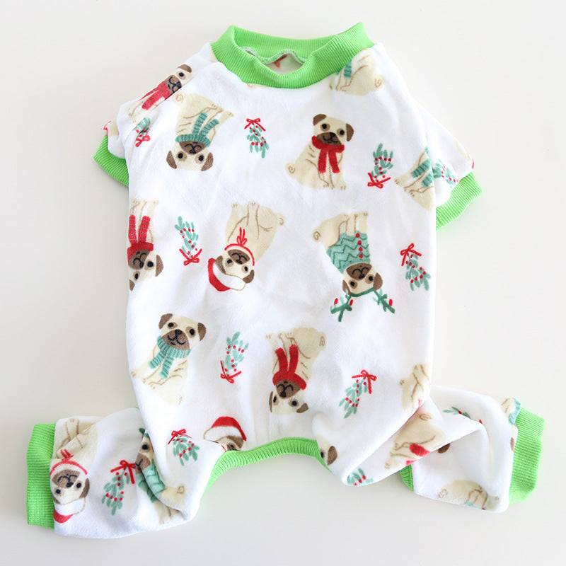 Dog Christmas Onesie PJs Pugs dogChristmasonesiejumpsuitformediumdogbreeds_14