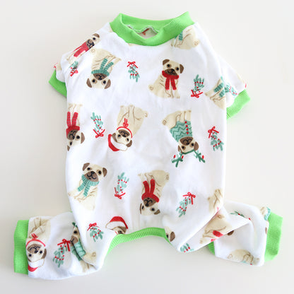 Dog Christmas Onesie PJs Pugs dogChristmasonesiejumpsuitformediumdogbreeds_14