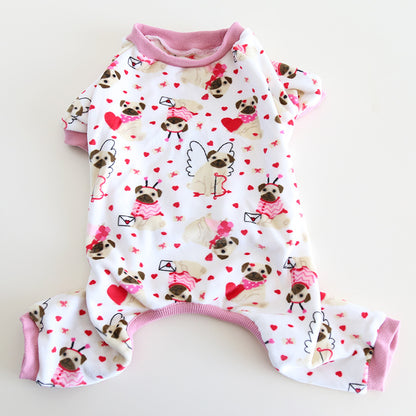 Dog Christmas Onesie PJs Hearts dogChristmasonesiejumpsuitformediumdogbreeds_17