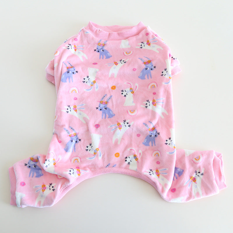 Dog Christmas Onesie PJs Pink Bunny dogChristmasonesiejumpsuitformediumdogbreeds_7