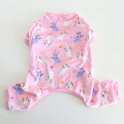 Dog Christmas Onesie PJs Pink Bunny dogChristmasonesiejumpsuitformediumdogbreeds_7