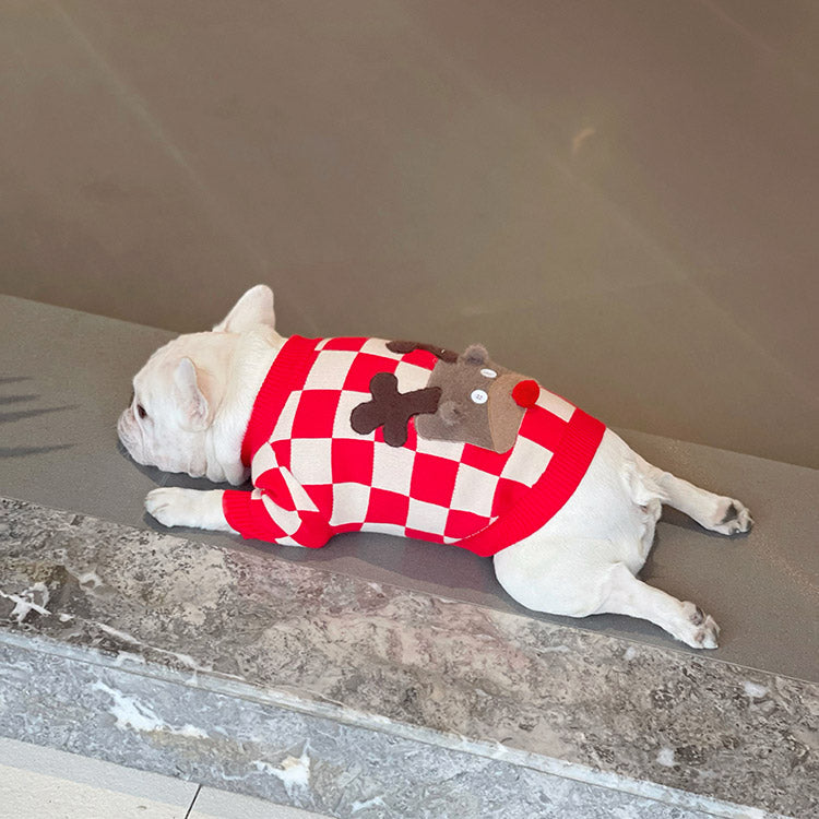 Dog Christmas Reindeer Sweater - Frenchiely
