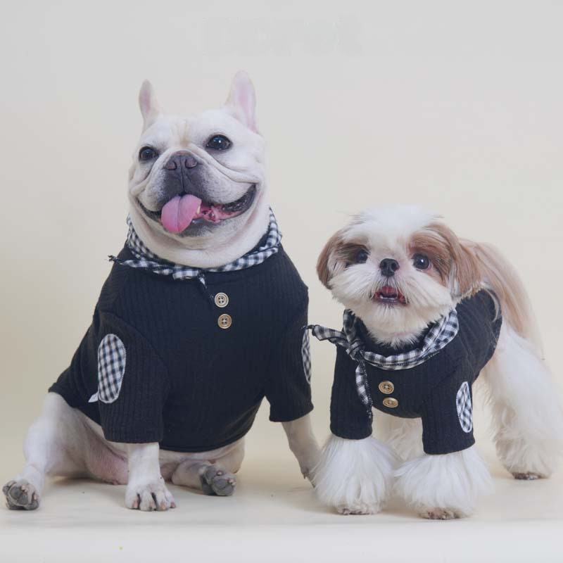Houndstooth Scarf Sweater dogHoundstoothPatternSweaterforchunkyfrenchbulldogs_11