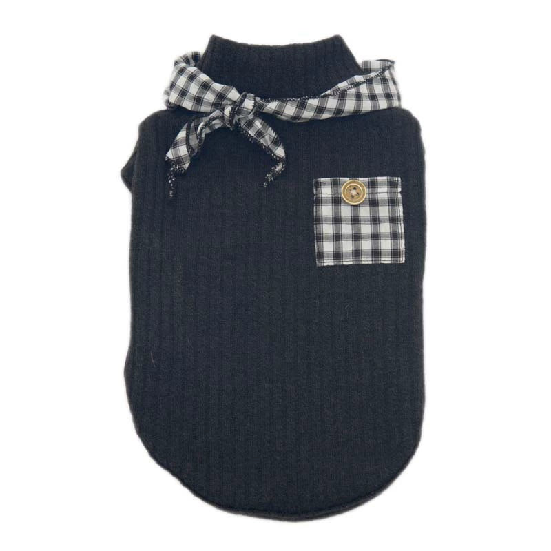 Houndstooth Scarf Sweater dogHoundstoothPatternSweaterforchunkyfrenchbulldogs_2