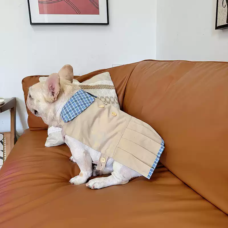 Khaki Pleated Shirt dogKhakiPleatedShirt_1