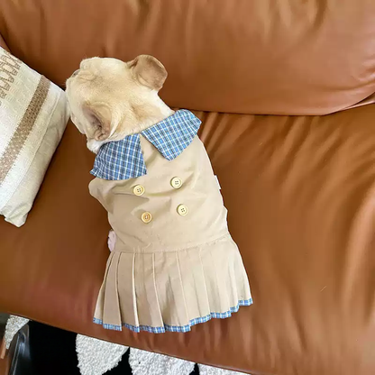 Khaki Pleated Shirt dogKhakiPleatedShirt_3