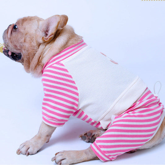 Pink Bear Pajamas dogPinkstripeBearPajamasforfrenchbulldogsbyFrenchiely_1