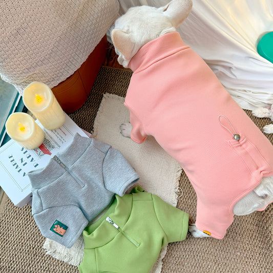 Zipper Up Fleece Lined PJs