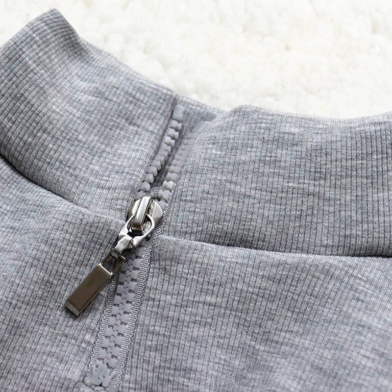 Zipper Up Fleece Lined PJs