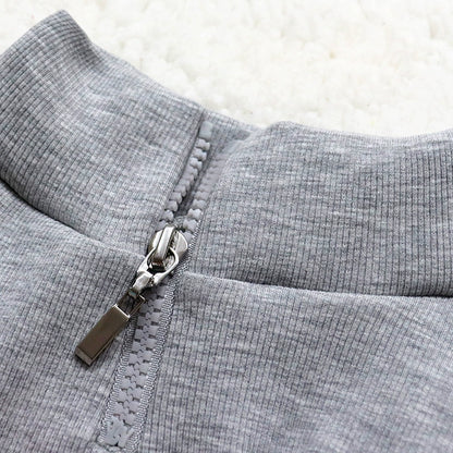 Zipper Up Fleece Lined PJs