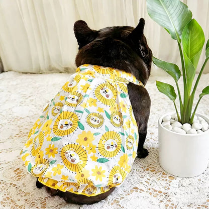 Dog Yellow Daisy Dress dog_yellow_daisy_dress_for_medium_french_bulldogs_2