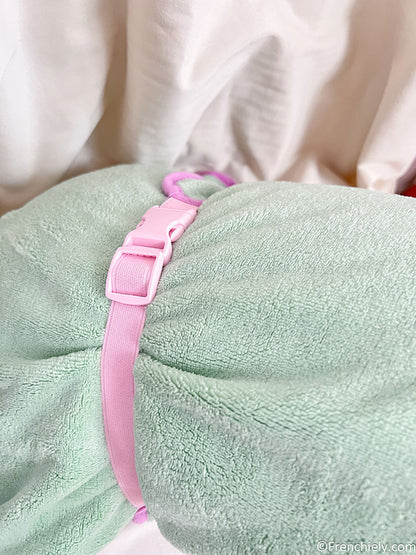 Adjustable Hooded Dog Bath Towel for small medium dogs by Frenchiely 