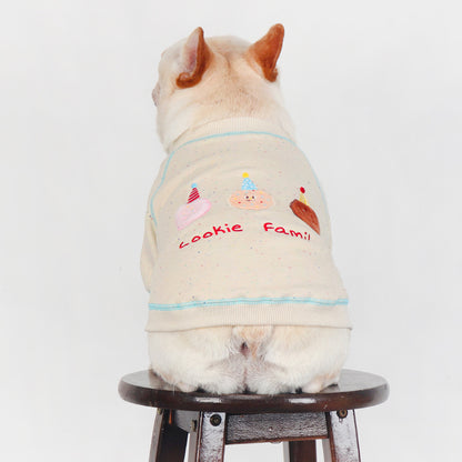 Dog Warm Jumper Shirt in Beige for Medium Dog Breeds by Frenchiely.com