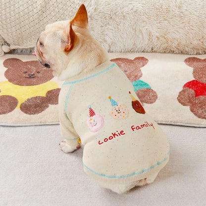 Dog Warm Jumper Shirt in Beige for Medium Dog Breeds by Frenchiely.com