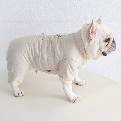 French Bulldog Puppy Winter Onesie with D-ring by Frenchiely.com