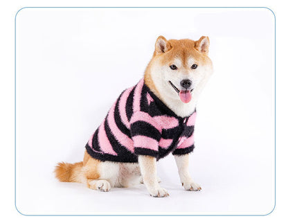 Dog Black and Pink Pullover Sweater for medium dog breeds 