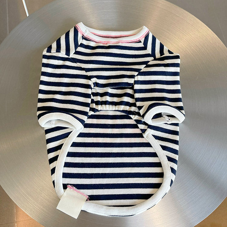 Dog Black Stripe Cherry Pullover Shirt by Frenchiely