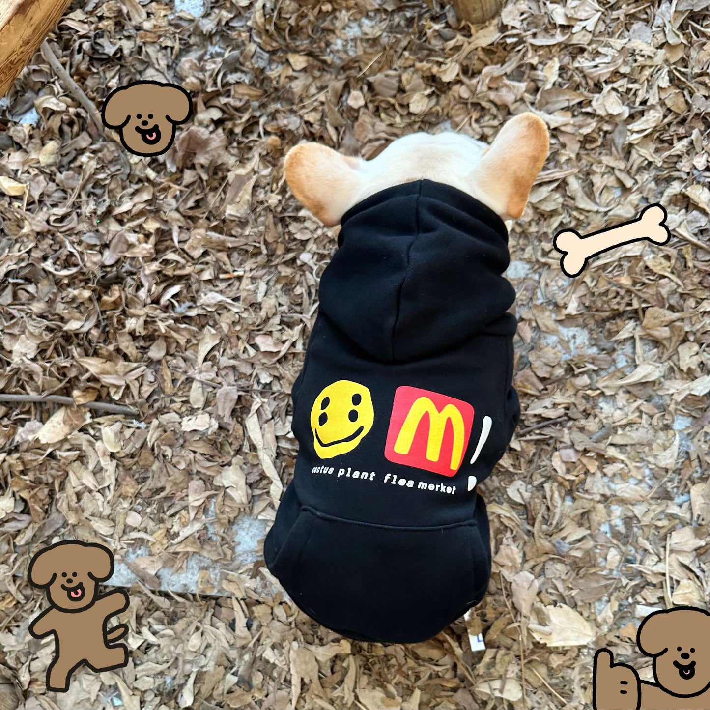 Dog Fancy Emoji Hoodie dogblackhoodiesweatshirtformediumdogbreedswithemojipatterns_5