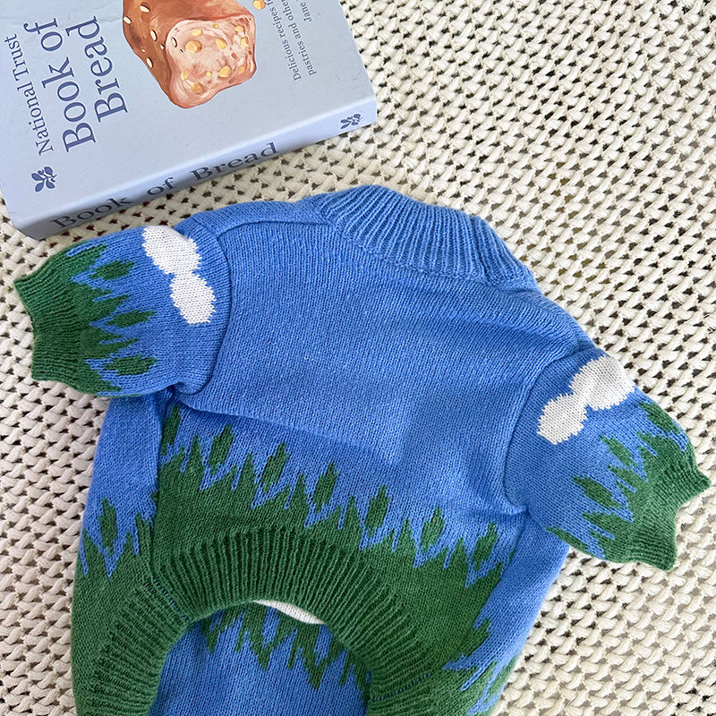 Dog Blue Sky White Clouds Sweater for Medium Dogs by Frenchiely