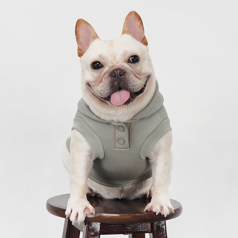 Dog Brown Hooded Vest for medium dogs by frenchiely