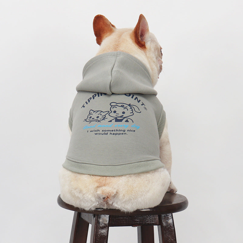 Dog Brown Hooded Vest for medium dogs by frenchiely