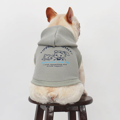 Dog Brown Hooded Vest for medium dogs by frenchiely