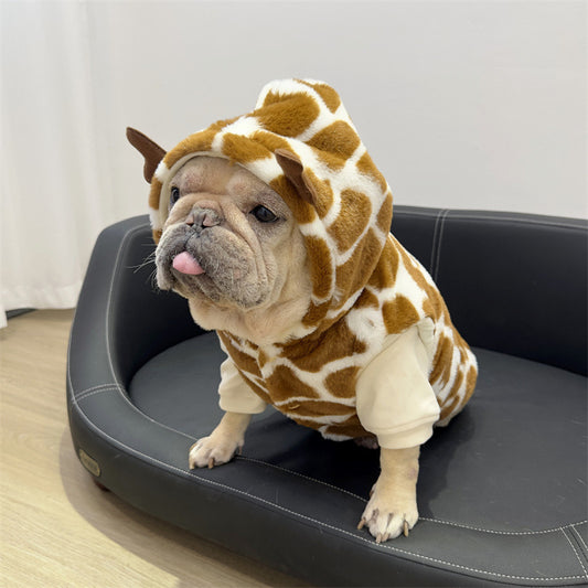 Dog Warm Reindeer Hooded Coat for Medium Dogs BY Frenchiely