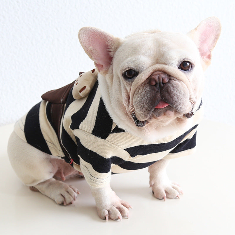 Stripe Bear Shirt dogbrownstripebagshirtformediumdogbreeds_2