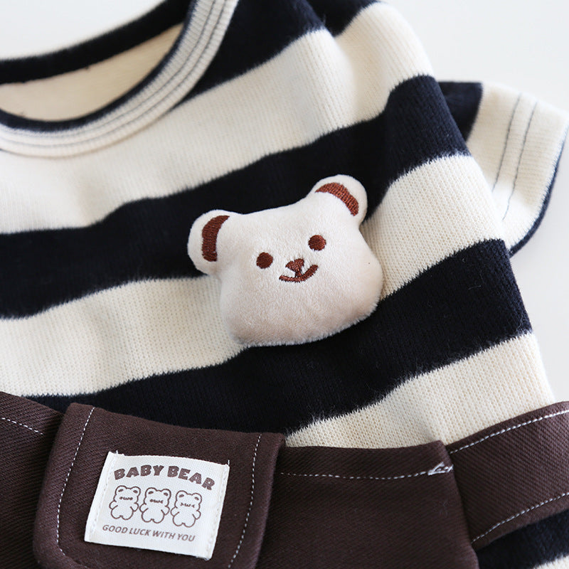 Stripe Bear Shirt dogbrownstripebagshirtformediumdogbreeds_5