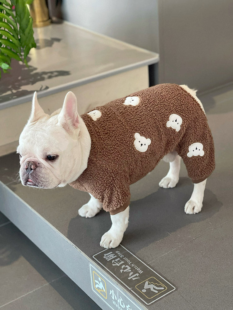 Dog Brown Bear Pajamas- so WARM - Frenchiely