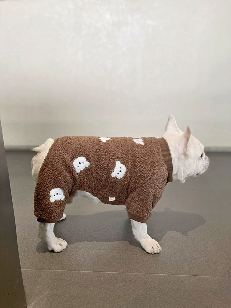 Dog Brown Bear Pajamas- so WARM - Frenchiely